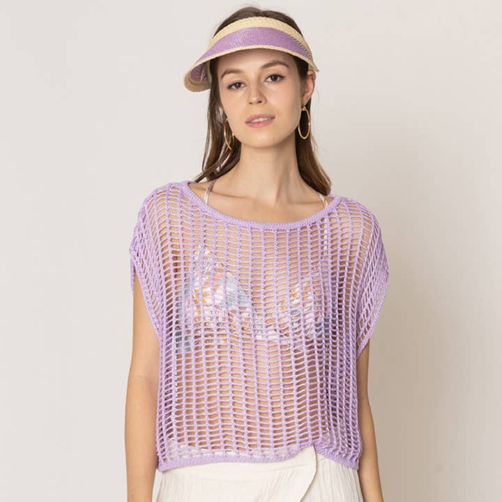 Fashion City - Venta al por mayor Poncho - Mujer - Poncho de verano de ganchillo de color liso4