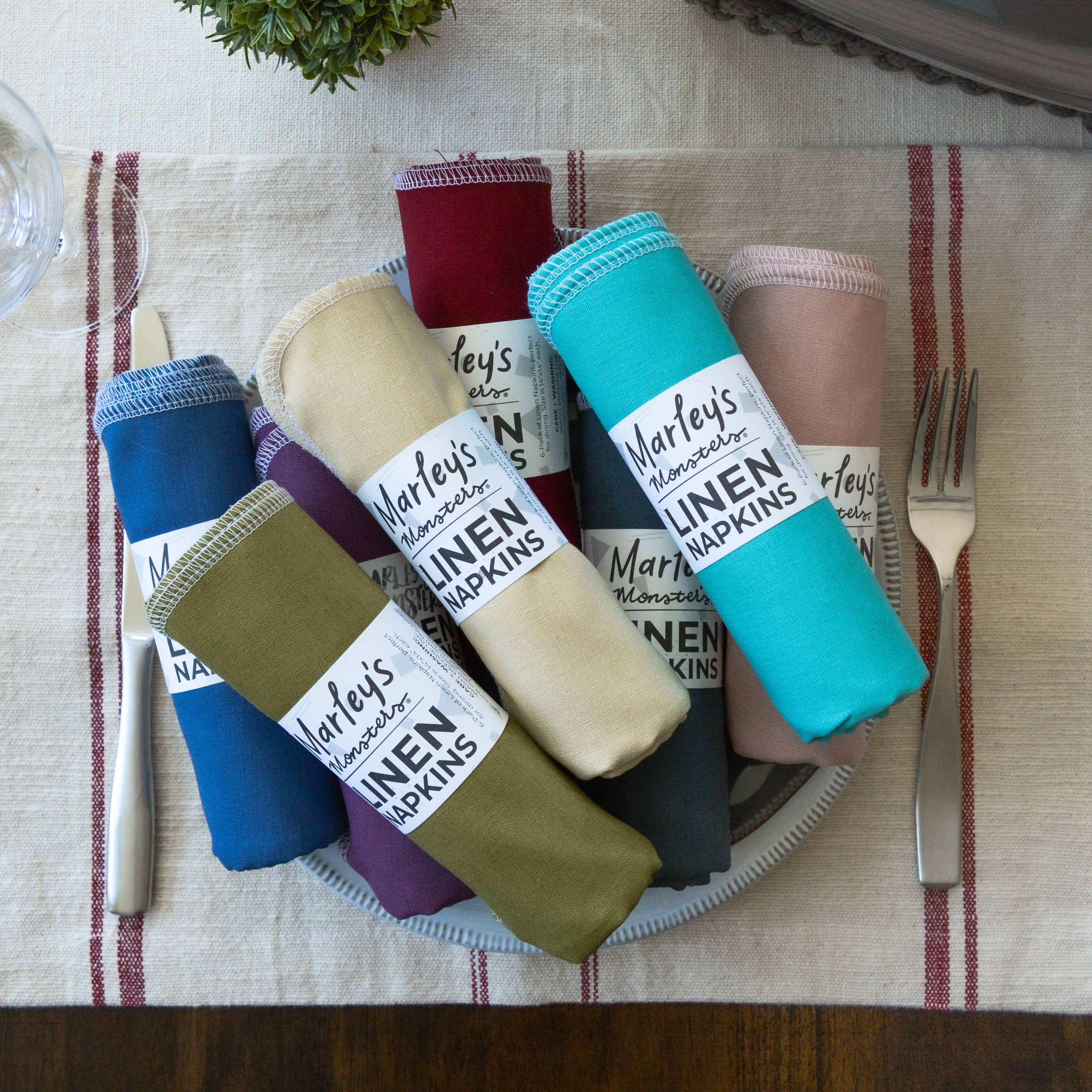 Marley's Monsters - Vendita all'ingrosso Tovaglioli da tavola in stoffa - Tovaglioli in lino - Confezione da 63