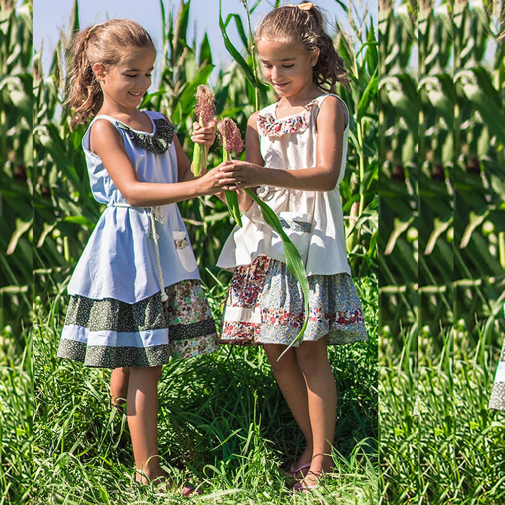 SISSYMINI – wholesale Dress – Kids – Toddlers & Girls Boho Patchwork-Layers Dress | 878-SS365