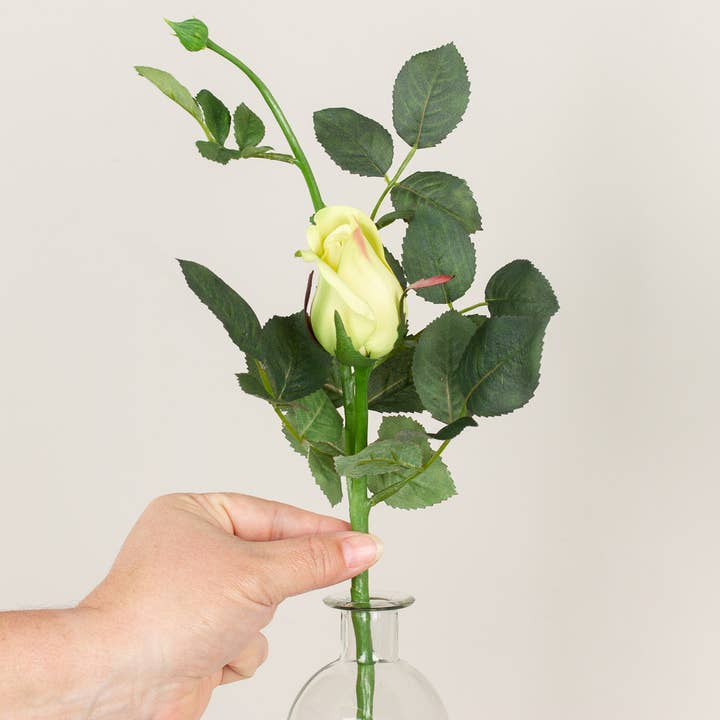 Factory Direct Craft - Wholesale Artificial flowers - 16" Real Touch Princess Mary Rose Bud Stem - Select Color3