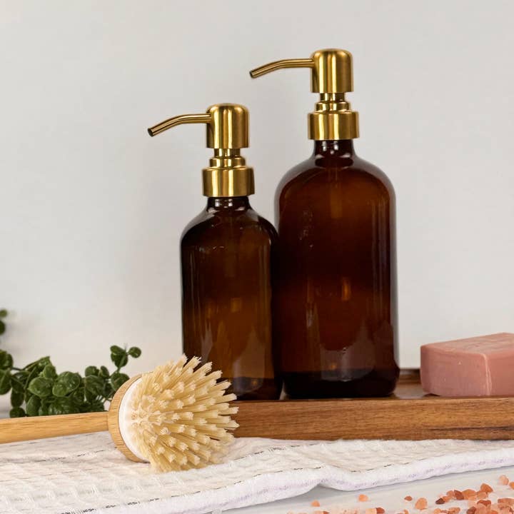 Distributeur en verre ambré - 8oz ou 16oz pour la vente par The Bottle Shoppe