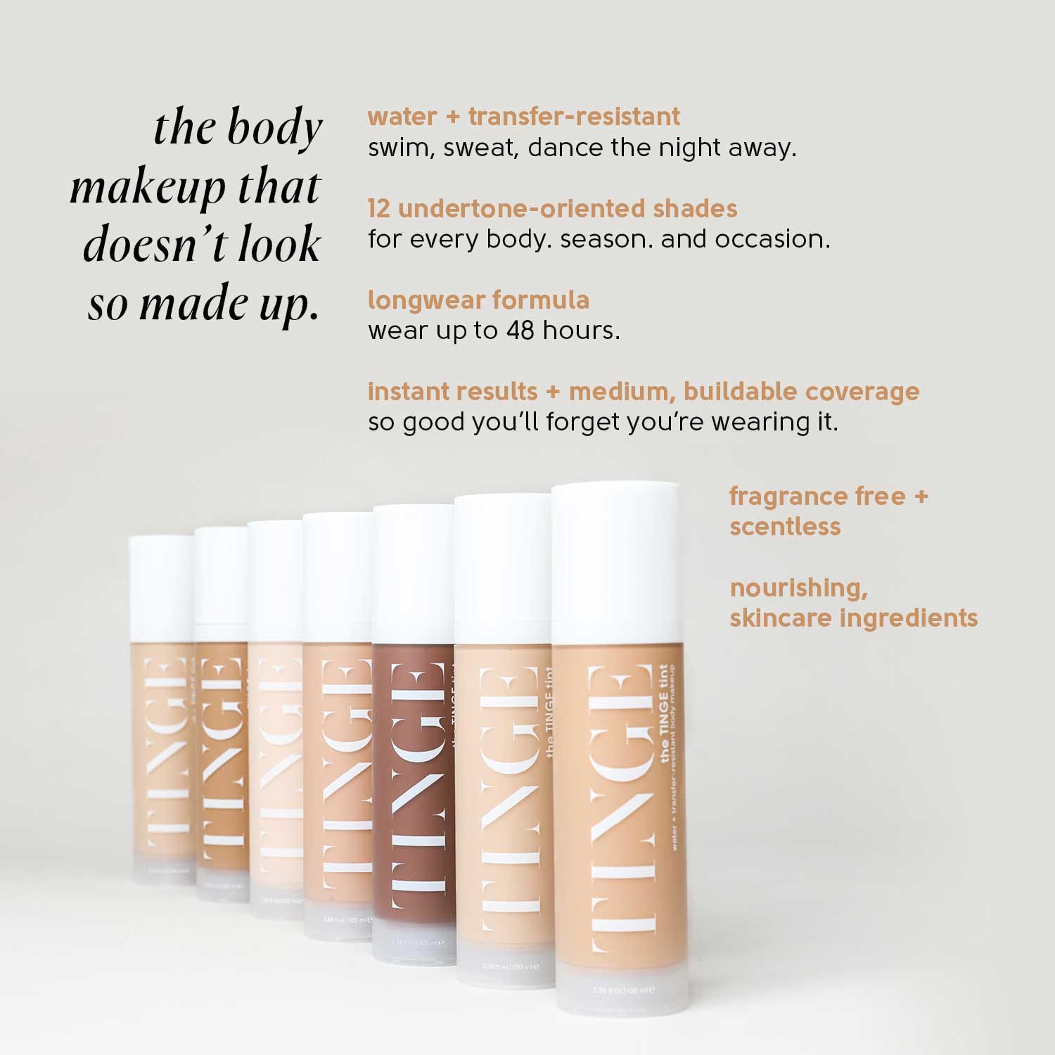 TINGE - Wholesale Self-Tanner - the TINGE tint | water + transfer-resistant body makeup10