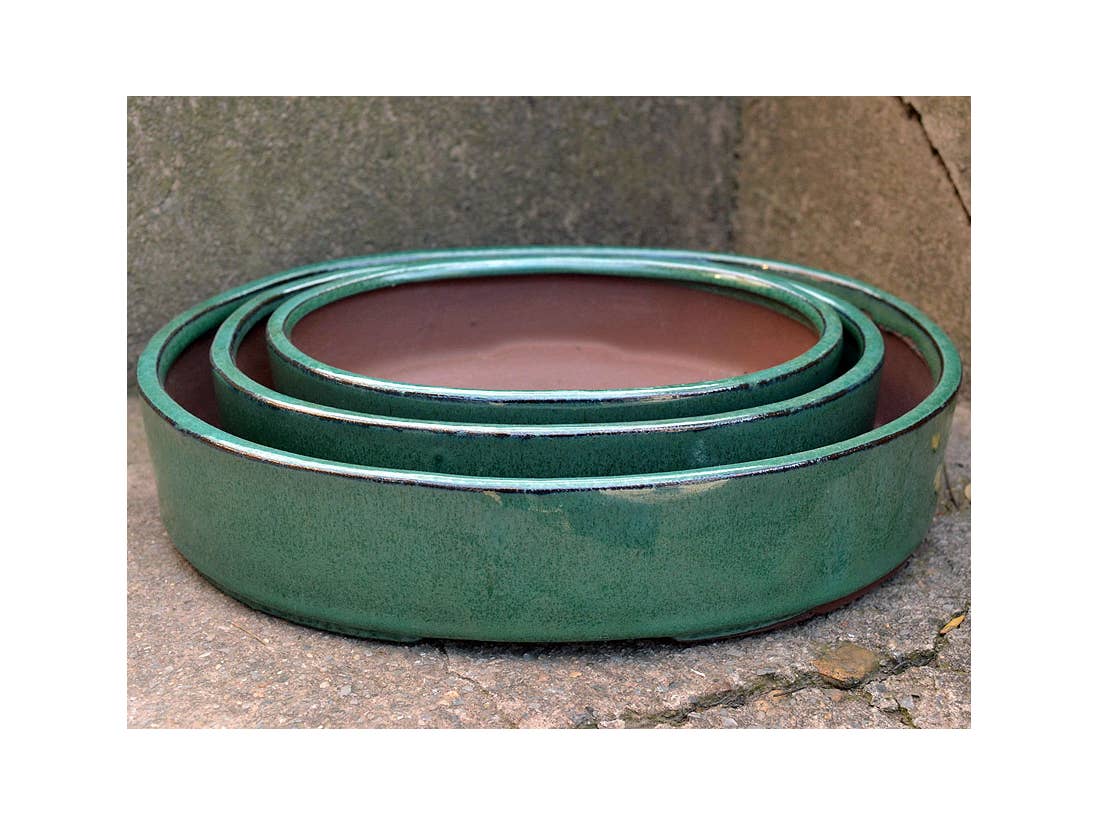 Pacific Home & Garden - Wholesale Plant Pot - Kyoto Bonsai Jade Set Of 3 - Sold In Case Of 2