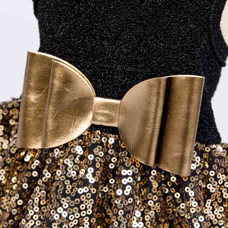 Negro Vestido brillante de lentejuelas para perro de venta al por mayor en Faire3