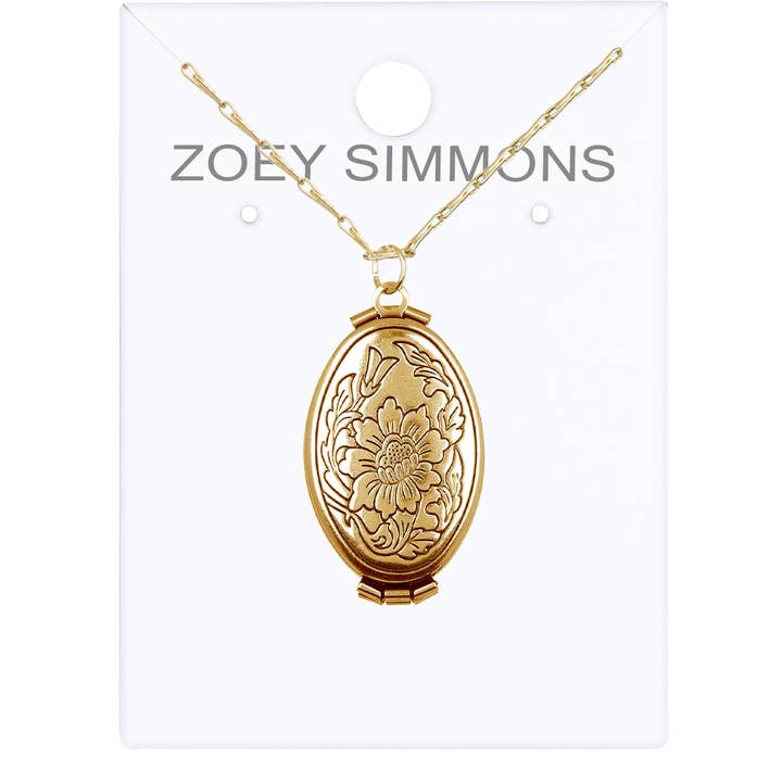 Zoey Simmons - Wholesale Locket Necklace - 4 Photo Locket Pendant Necklace - GF