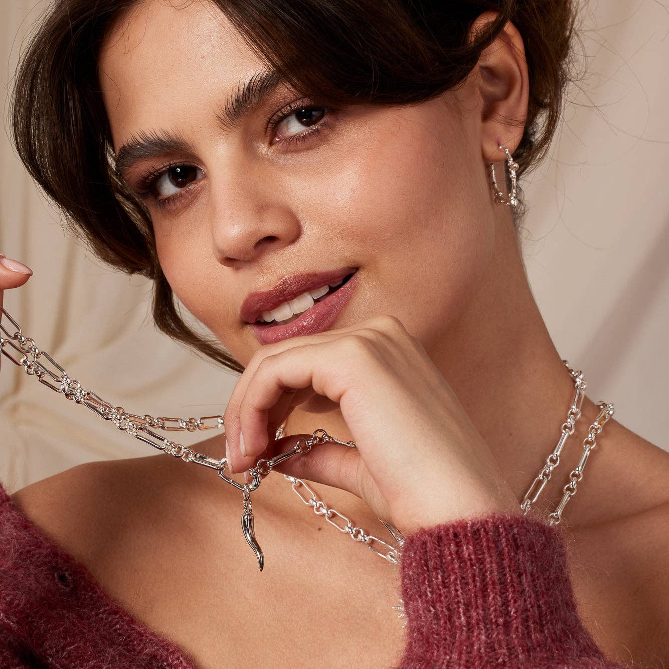 Ashiana London – Engroshandel Hoops – Allegra Sølv Hoops Øreringe1