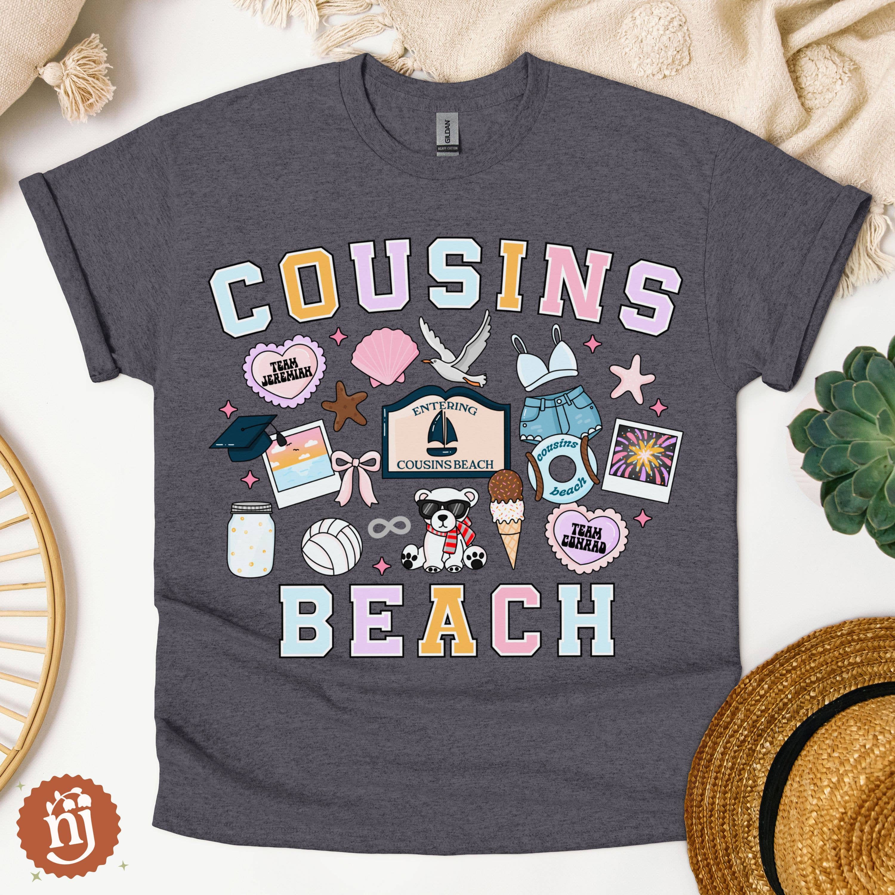 Nearly June Design Co – wholesale T-shirt (graphic) – unisex – The Summer I Turned Pretty Cousins Beach T-Shirt3