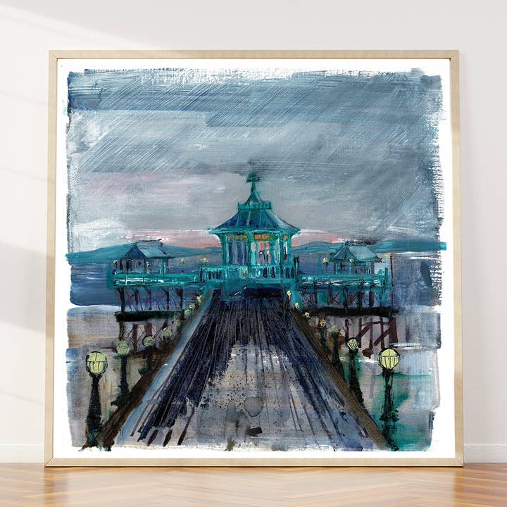 Grès de Fandres Perzisch Turkoois, Clevedon Pier voor wholesale door The Fine Artist