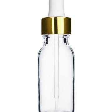 Best Bottles - Wholesale Essential Oil Holder - Boston Round Clear Bottle - 15ml (Multiple Dropper Colors)8