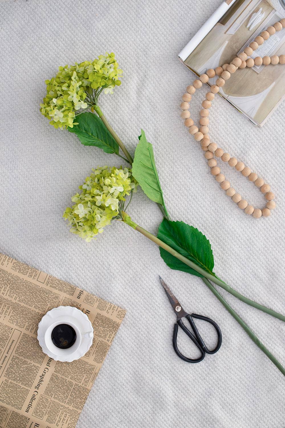 A&B Home Group Inc. - Wholesale Artificial Flowers - 9x6x34" French Hydrangea - Green2