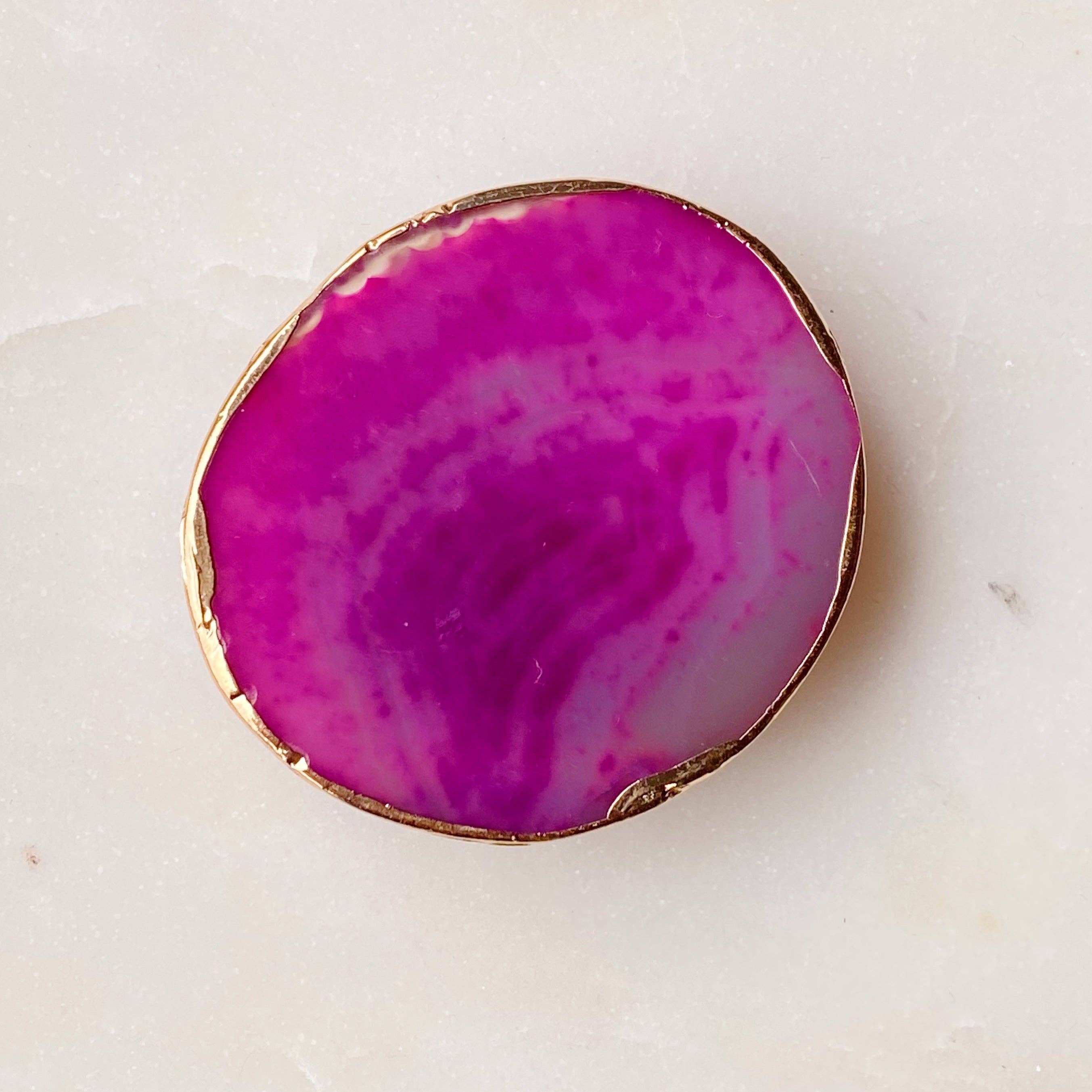 Ellison+Young - Wholesale Phone Grip - Golden Edge Natural Stone Phone Grip0