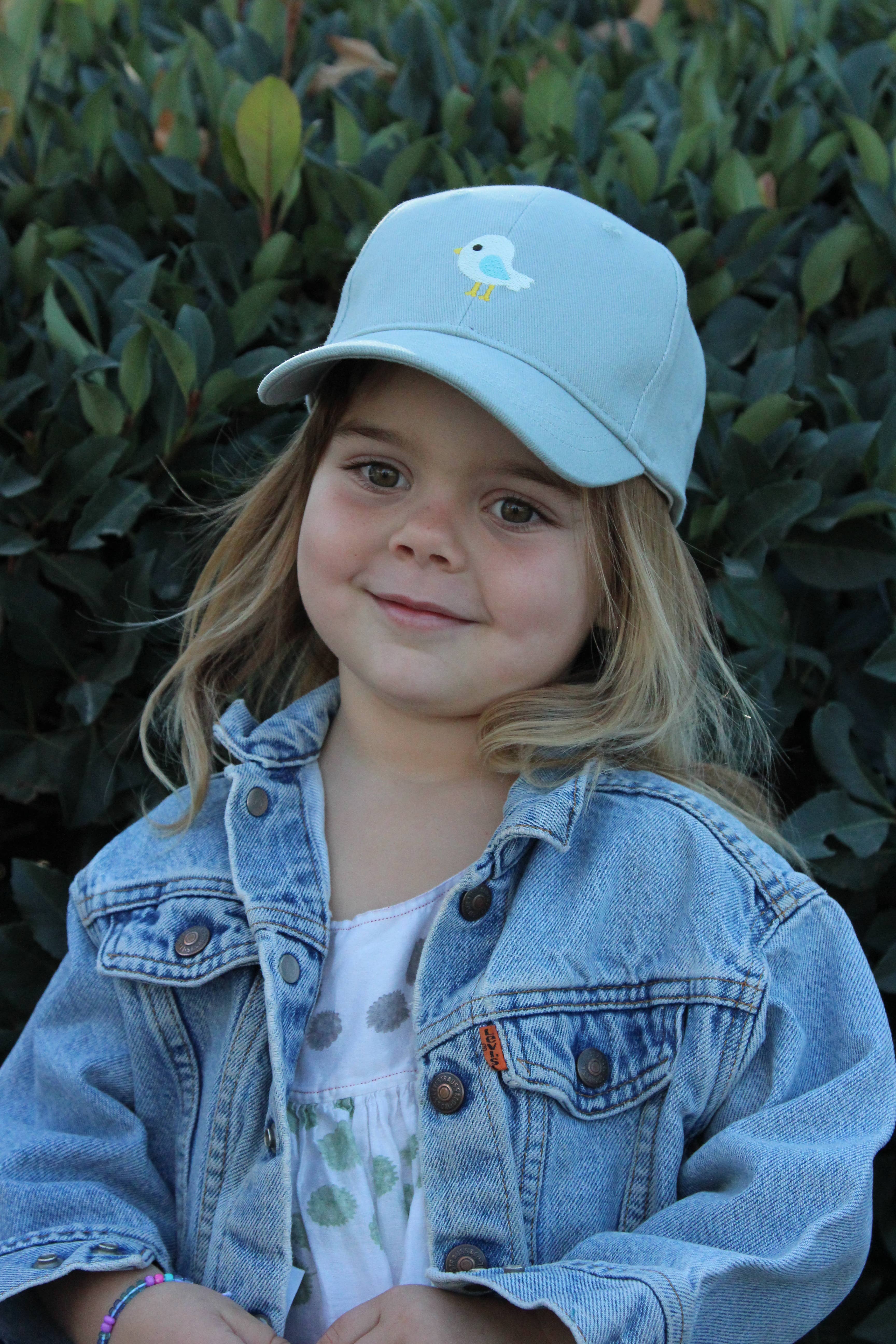Peppercorn Kids - Wholesale Baseball Cap - Kids - Kids Baseball Hat - Birdie Patch - (Blue 2-6/7y)7
