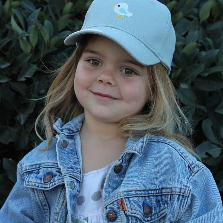 Peppercorn Kids - Wholesale Baseball Cap - Kids - Kids Baseball Hat - Birdie Patch - (Blue 2-6/7y)7