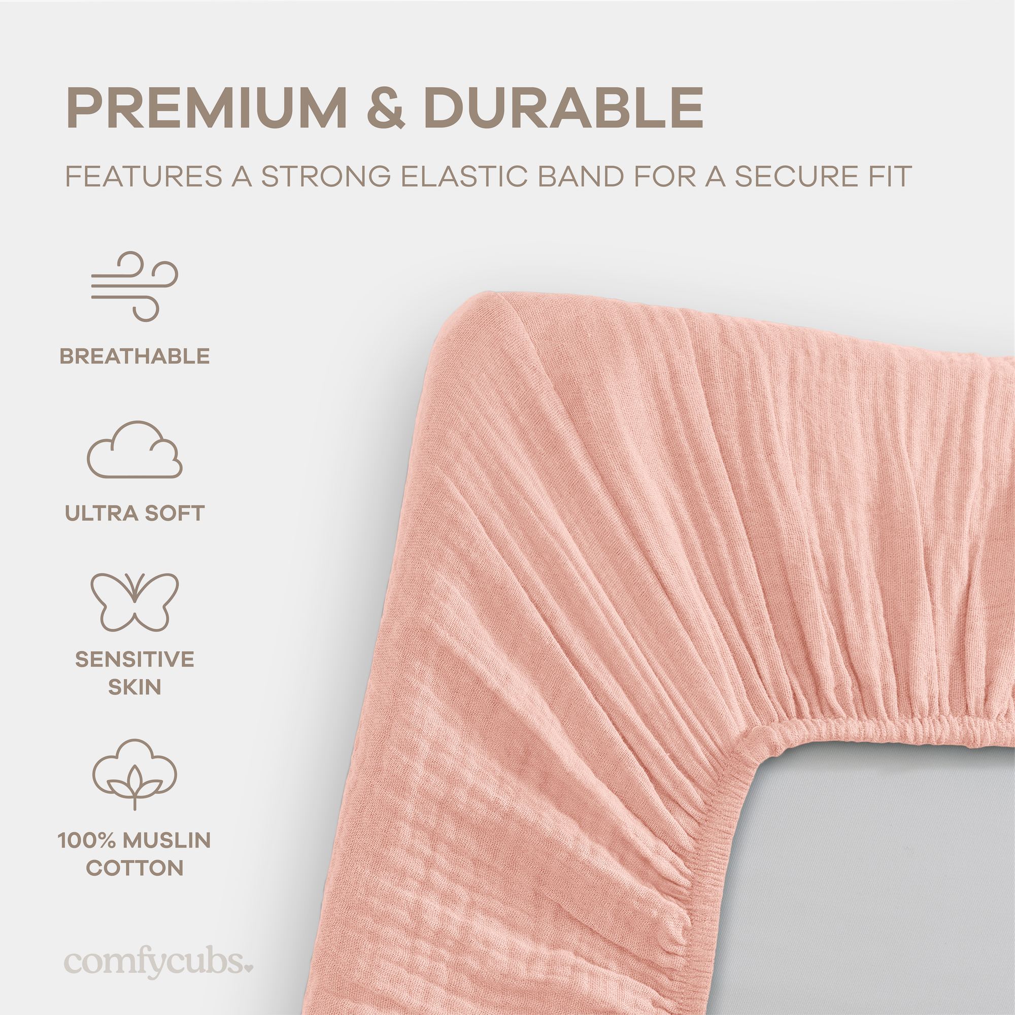 Comfy Cubs - Wholesale Cot/Crib Sheets - Muslin Bassinet Sheet, 100% Soft Cotton Fabric by Comfy Cubs9