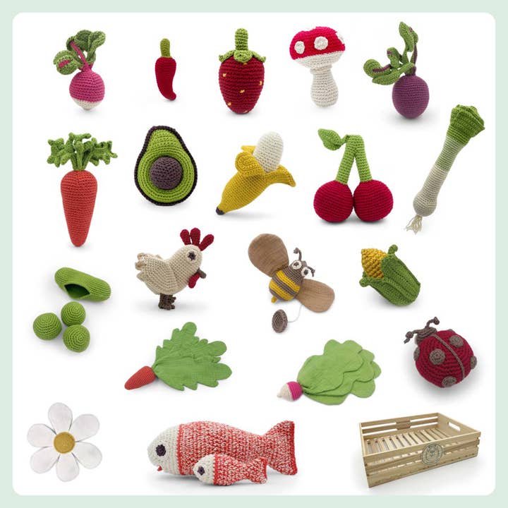 CONJUNTO 6 - Mix Veggy sem olhos (3pcs/design) - BtoB - 1 conjunto por atacado de MYUM - THE VEGGY TOYS