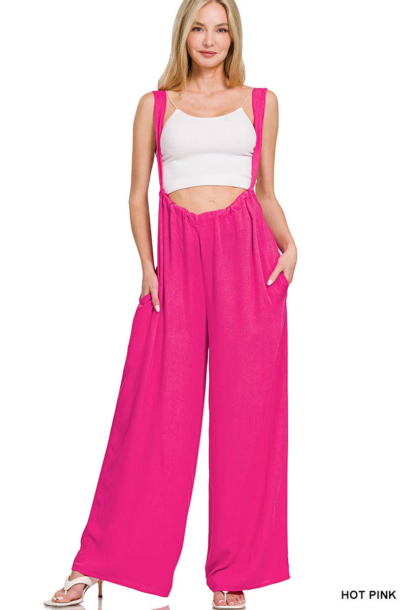 42POPS - Wholesale Jumpsuit - Women's - `.Tie Back Suspender Jumpsuit w/ Pockets5