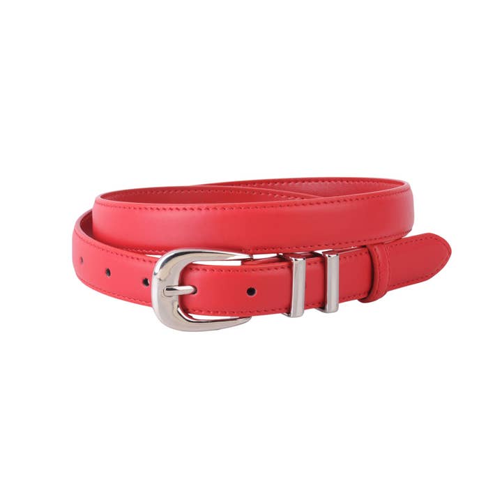 Most Wanted USA - Wholesale Belt - Women's - Leather Belt with Metal Strap Holders