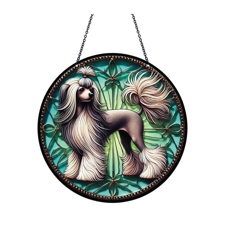 Chinese Crested Acrylic Suncatcher with Chain #SC475 d'ears for wholesale by d'ears inc.