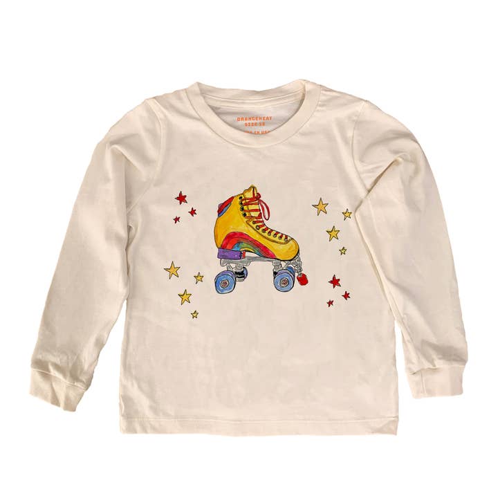 orangeheat - Wholesale Screen Printed T-Shirt - Kids - Roller Skate - Kids Organic Tee/Long Sleeve1