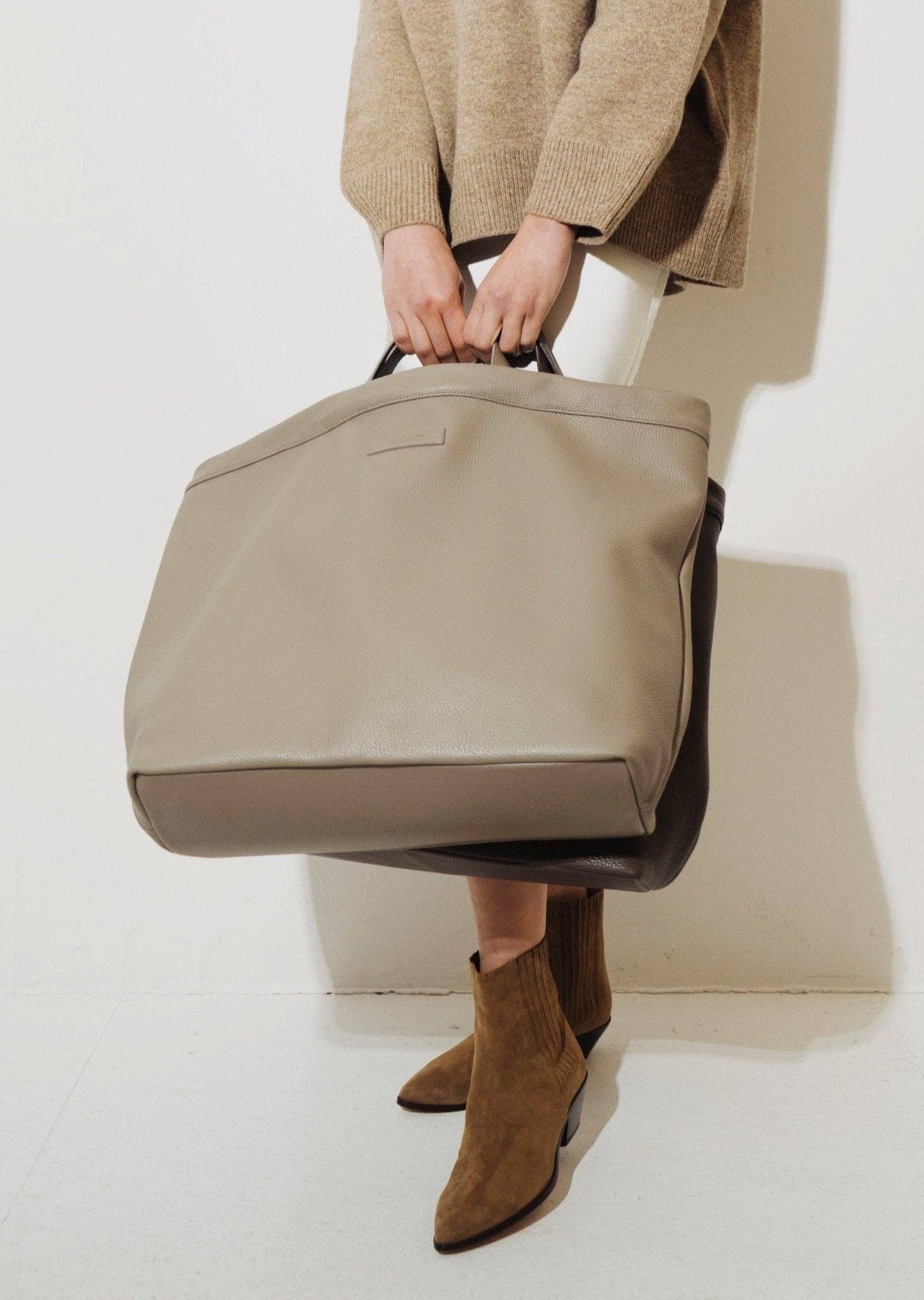 TIEFENBACHER LEHMANN - Wholesale Tote Bag - Women's - TOTE BAG maxi - taupe3