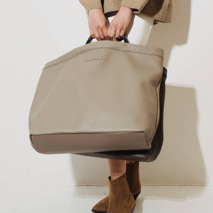 TIEFENBACHER LEHMANN - Wholesale Tote Bag - Women's - TOTE BAG maxi - taupe3