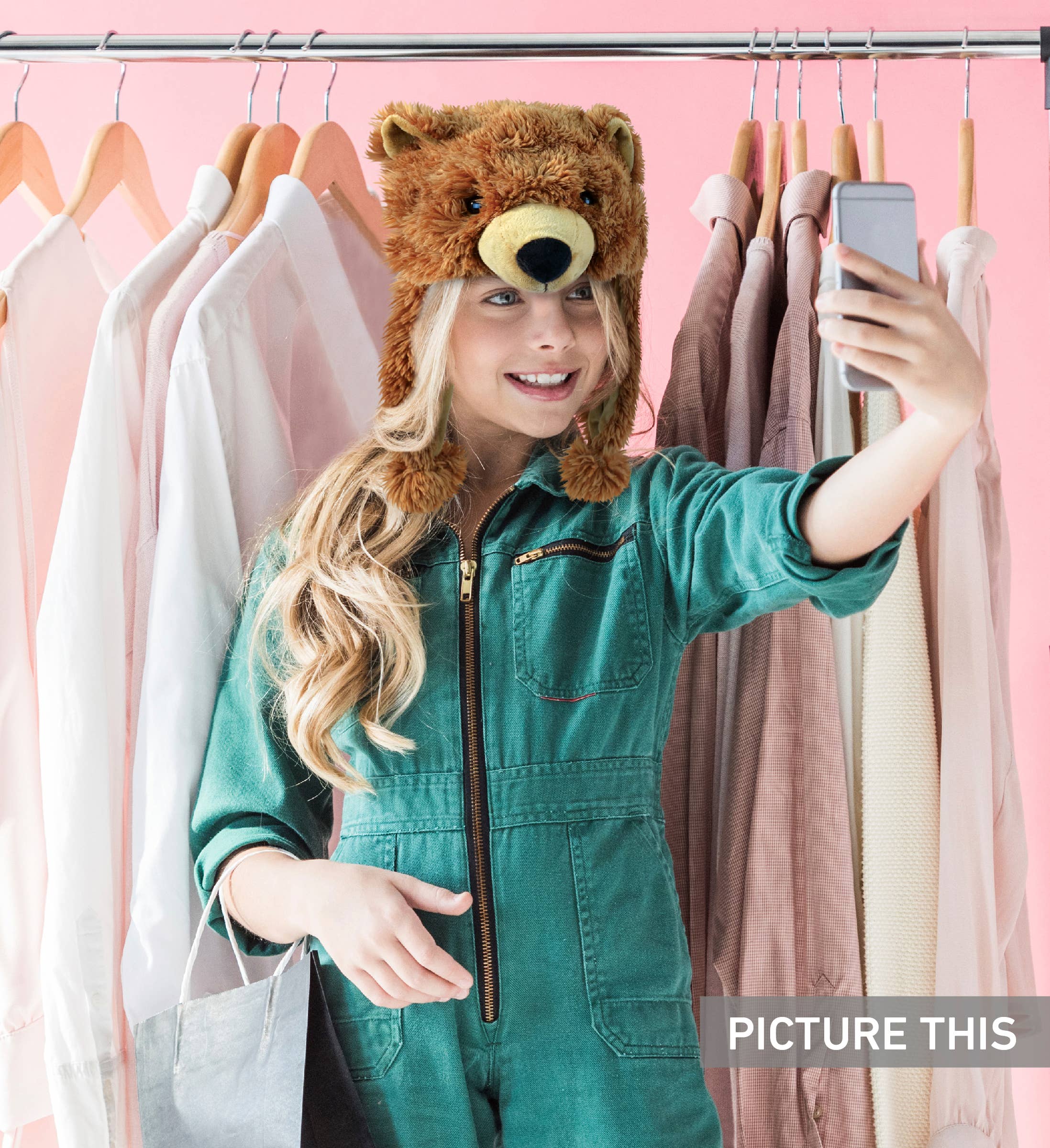 Cota Global - Vente Chapeau – enfant - Chapeau en peluche super doux - Ours Grizzly5