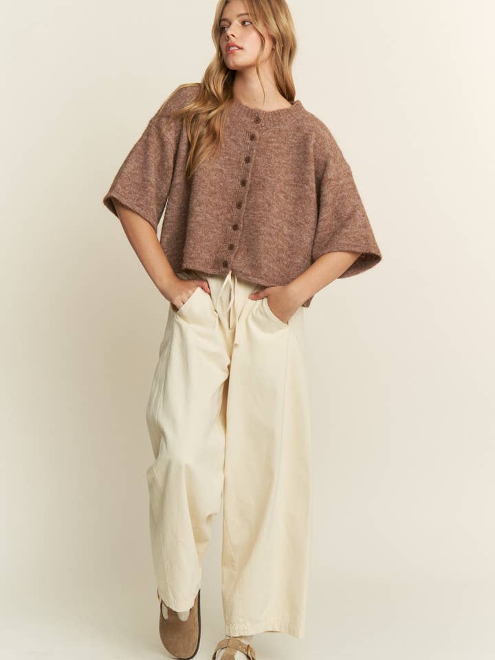 CANDESCENT - Wholesale Cardigan - Women's - Cropped Boxy Soft Knit Cardigan - LOU CARDIGAN41