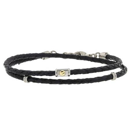 H2on-armbånd, 18 kt detalje i sort for engroshandel hos Midhaven Ltd - Tribal Steel