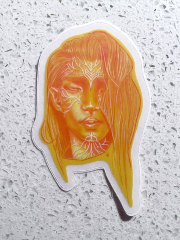 tattoo elf clear sticker for wholesale by fox & koi: stickers and pins