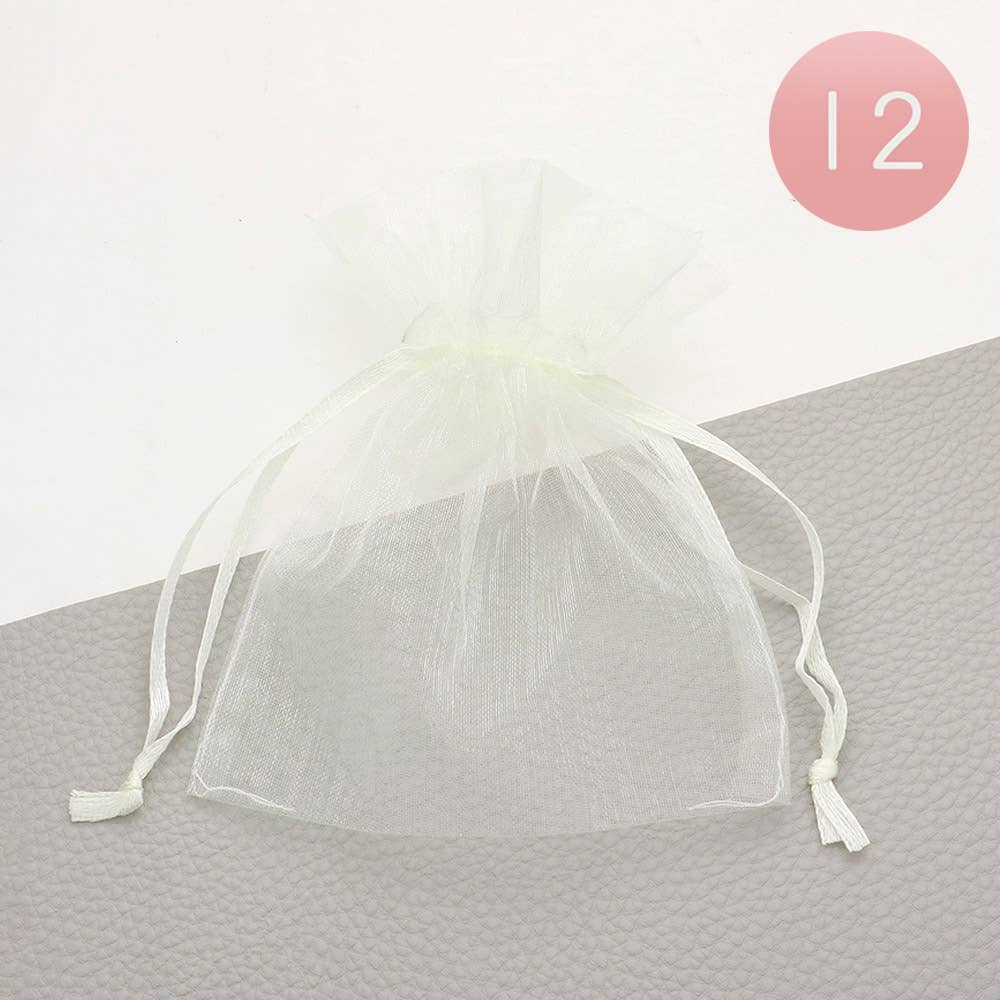 Sensibling Corp. - Vente Pochette cadeau - 12PCS - 4 X 5 Sacs Cadeaux en Organza avec Ruban18