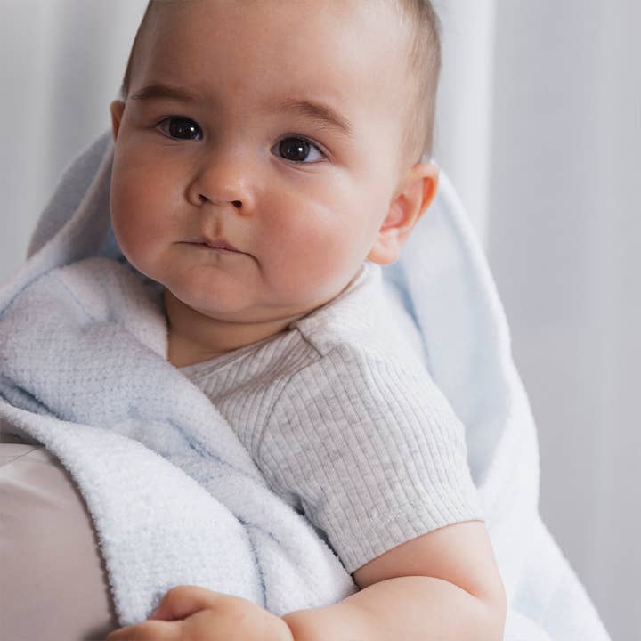 Living Textiles - Wholesale Bedding blanket – Kids & Baby - Chenille Blanket - Checkered Blue1