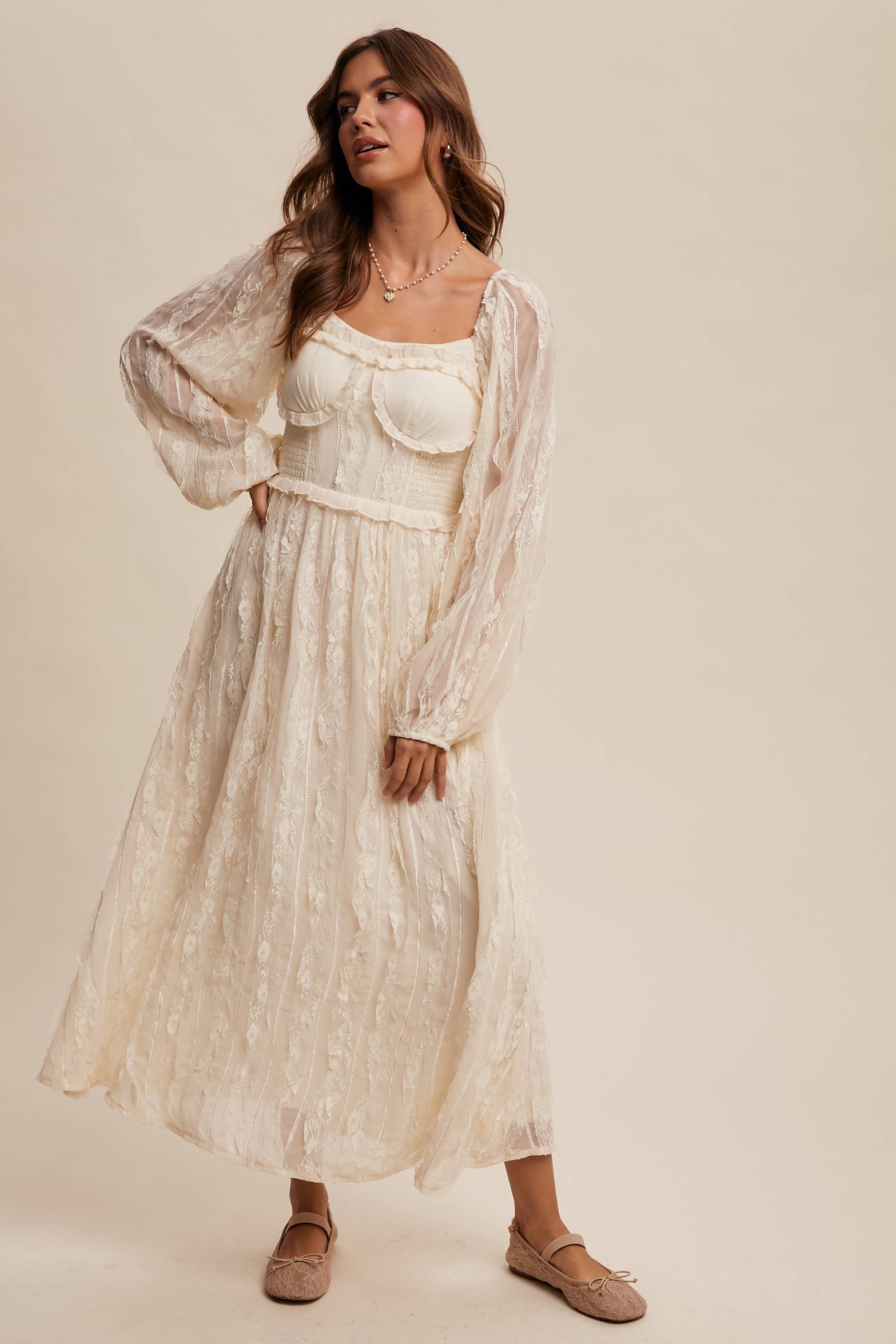 Listicle - Wholesale Dress - Women's - Romantic Lace Midi Dress11