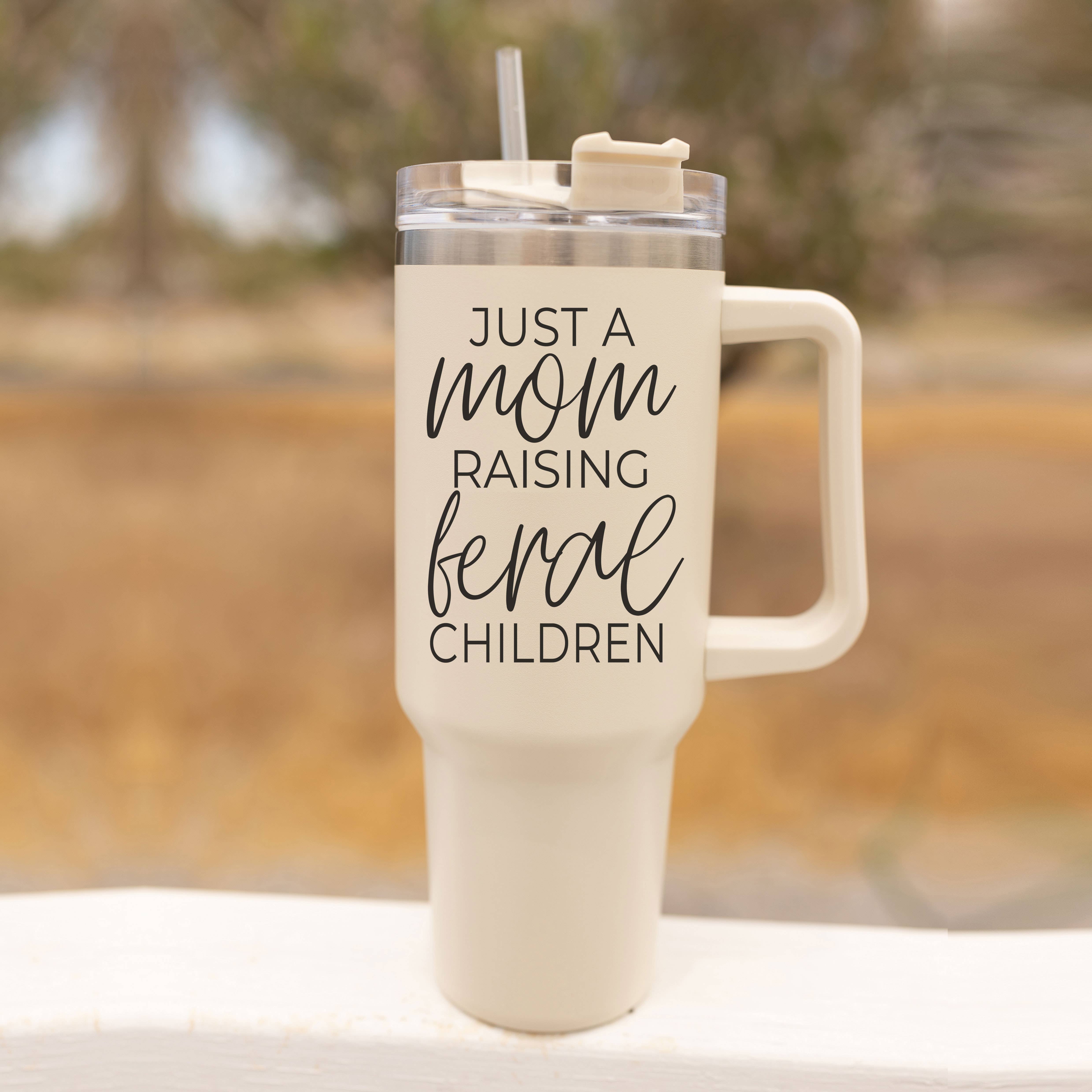 Gia Roma - Wholesale Insulated Mug/Tumbler - Funny 40 oz Tumblers Cream, Travel Mugs for Car with lids17