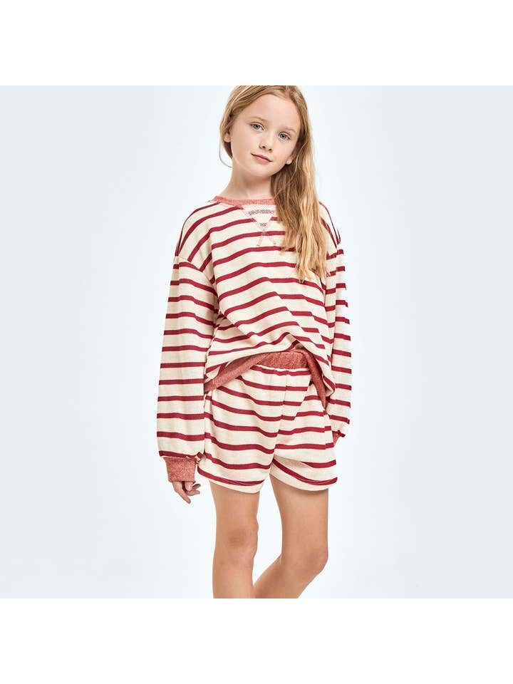 Good Girl - Wholesale Shorts - Kids - Stripe French Terry Shorts with Pocket9