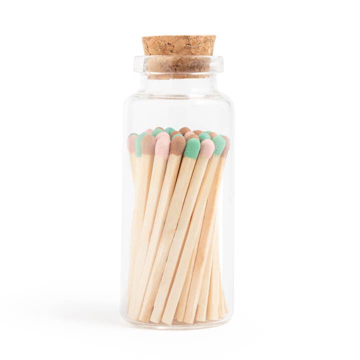 Spumoni Matches in Medium Corked Vial for wholesale by Enlighten the Occasion