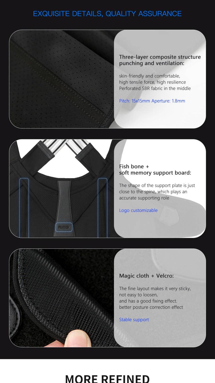 VIGOR - Wholesale Fitnessapparatuur - Houdingscorrector voor rug-, schouder- en rugondersteuning voor dames en heren15