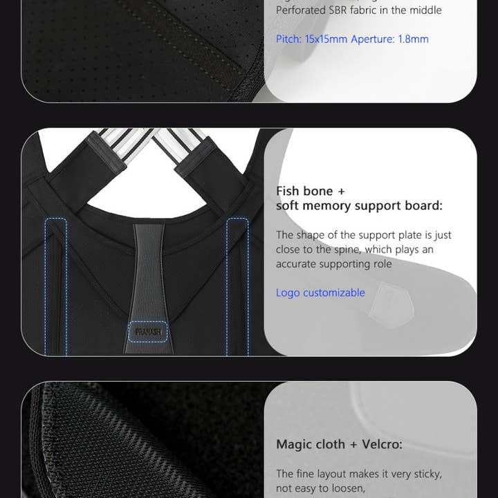 VIGOR - Wholesale Fitnessapparatuur - Houdingscorrector voor rug-, schouder- en rugondersteuning voor dames en heren15