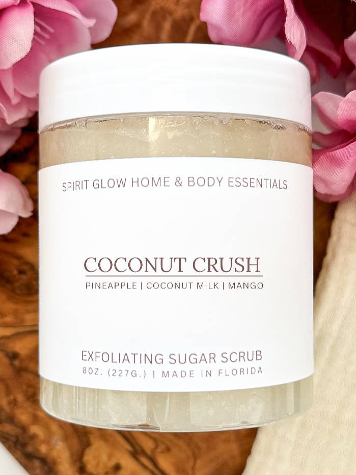 Coconut Crush - Healthy Skin Exfoliating Sugar Scrub for wholesale by Spirit Glow Home & Body Essentials