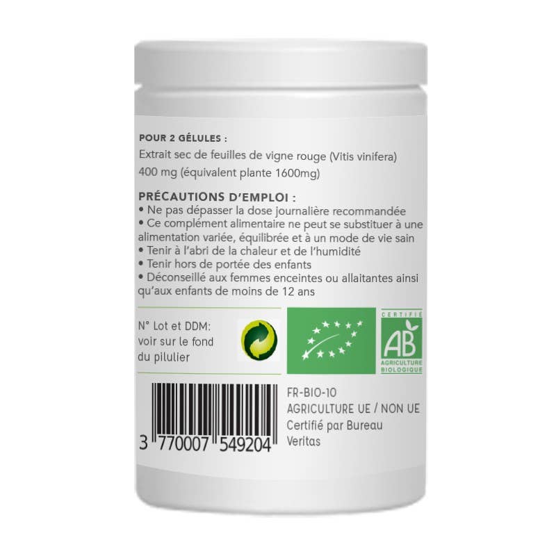 Les Laboratoires du Docteur Bobo - Wholesale Oral Supplement/Vitamin - Food Supplement - BOBO GELULES ROUGE VIGNE BIO 200 mg1