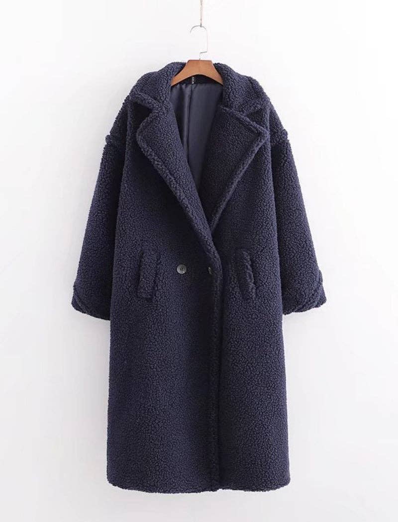 safistyle - Wholesale Fur/Faux Fur Coat - Women's - Teddy Coat with Notched Lapels4