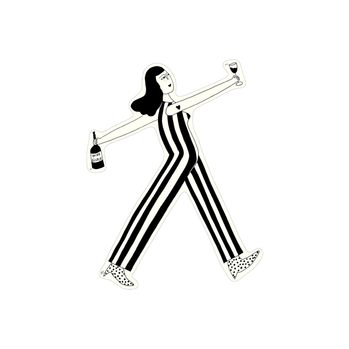 helen b - Wholesale Sticker - vinyl sticker wine o'clock0