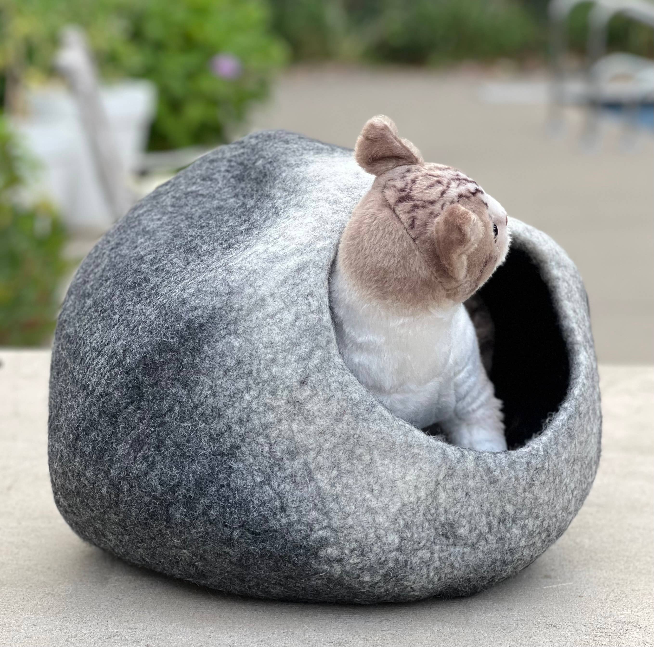 Lungta Imports – casota - Gato e cão por atacado – Caverna para Gatos de Lã Tingida à Mão / Cama e Casa Quente para Gatos31