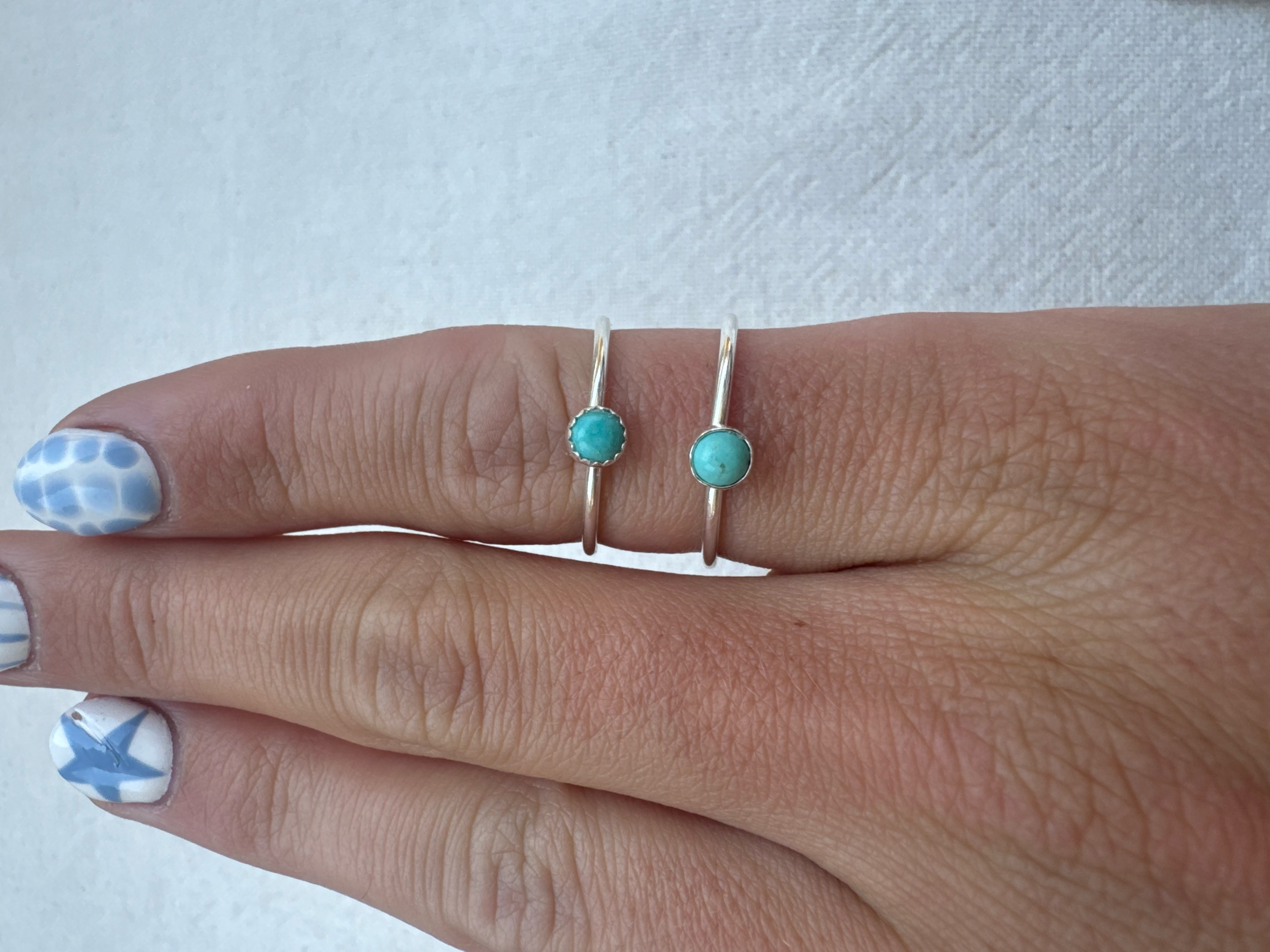 Breezi Mae - Vendita all'ingrosso Anello midi/a fascia - Anello Semplice in Turchese 4mm2