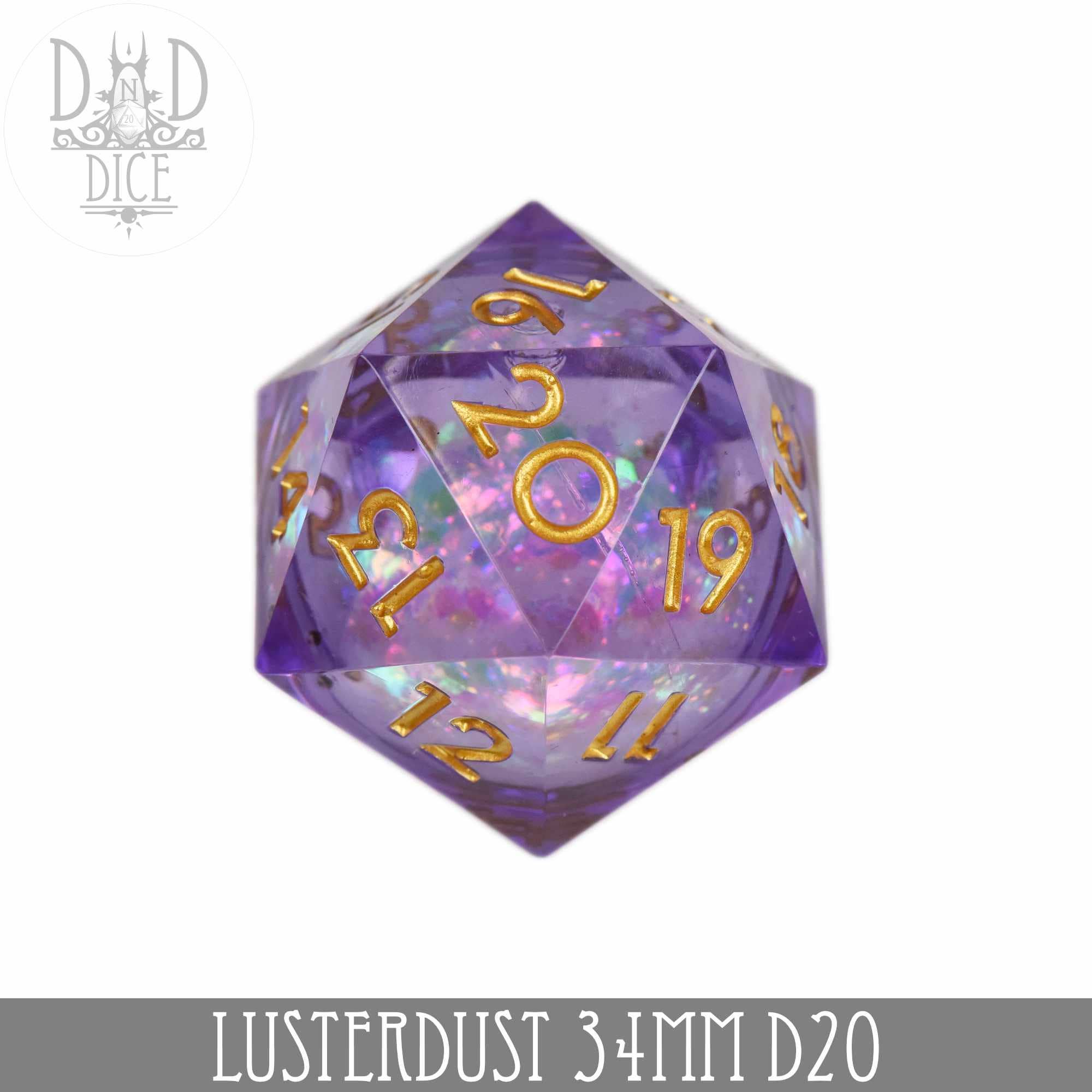 DNDDICE.COM - Wholesale Dice - 34mm D20 Lusterdust (Liquid Core Countdown)0