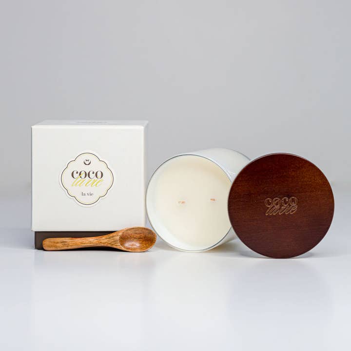 La Vie Scented Coco La Vie Massage Candle for wholesale by Coco La Vie Home Fragrance + Apothecary