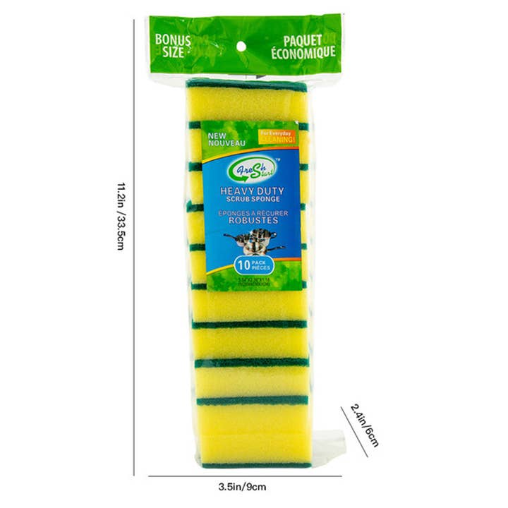 Confezione da 10 spugne Fresh Start Scrub Heavy Duty per la vendita all'ingrosso da parte di Deluxe Import Trading
