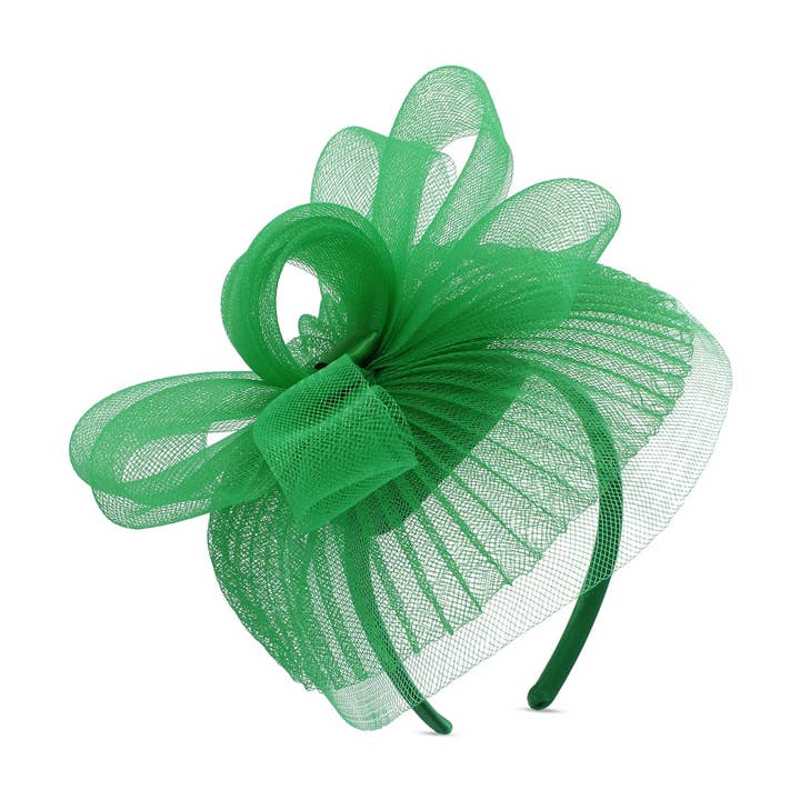 Simone Fascinator in Emerald Green for wholesale by Morgan & Taylor