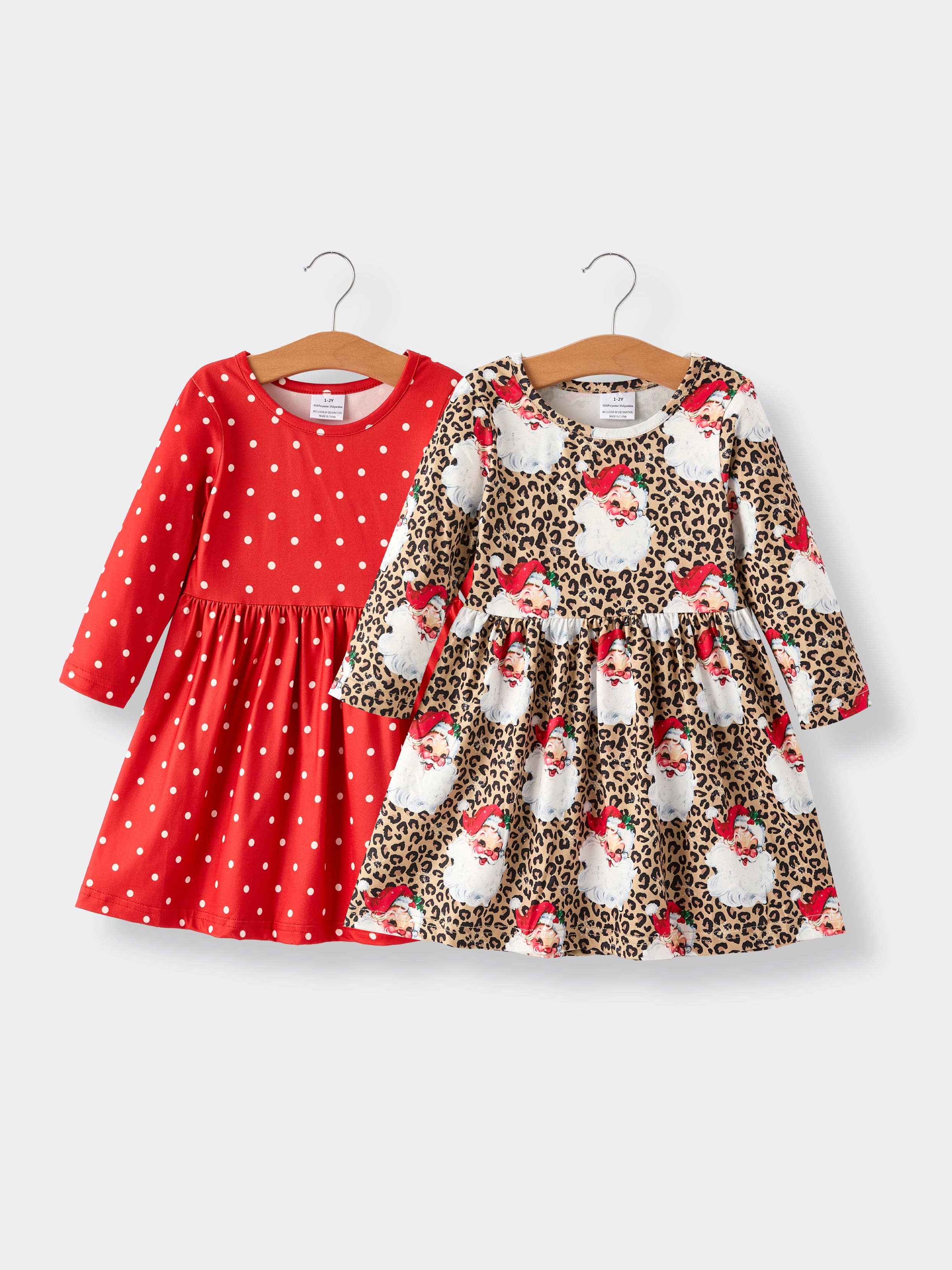 Rylee Faith Designs - Wholesale Dress Set - Baby - Winter Christmas Print Girls Dress Set (2 Pieces)11