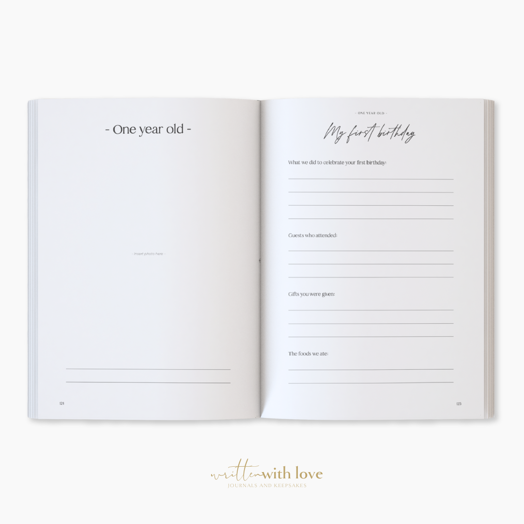 Written With Love – wholesale Memory book – Child & baby – Baby Memory Book with Keepsake Box - Classic White16