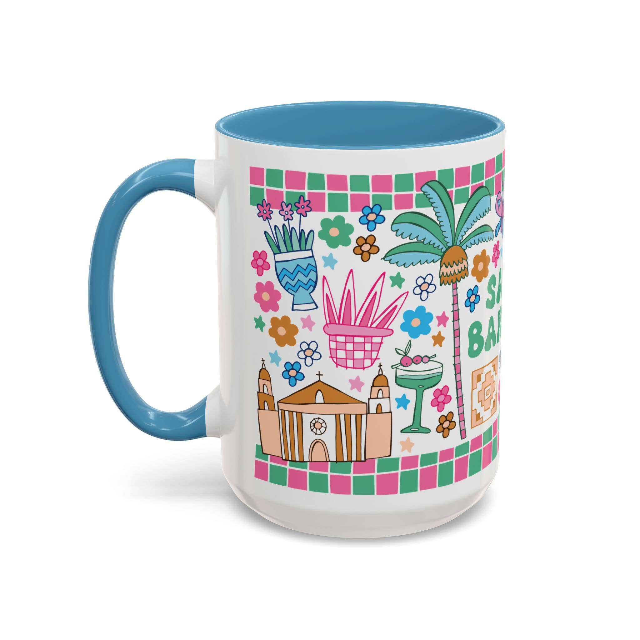 LOLALA - Wholesale Coffee Mug - Santa Barbara - *BIG* Coffee Mug (15oz, blue)1